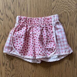 Sal & Pimenta Strawberry Plaid Print Shorts